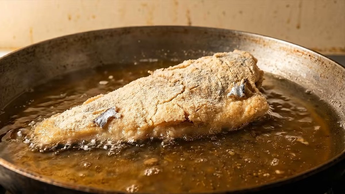 El agua del pescado también apaga el aceite: fotograma del vídeo de El Cuchinero