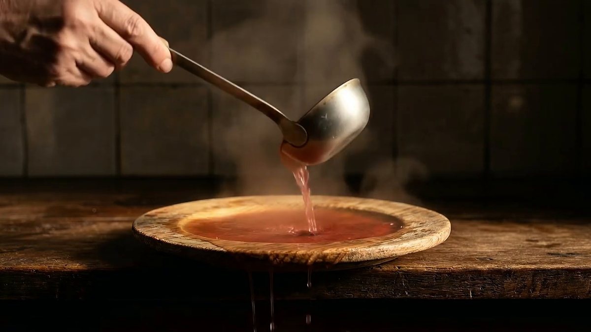 El corte, el plato mojado y la sal que va al final: fotograma del vídeo de El Cuchinero